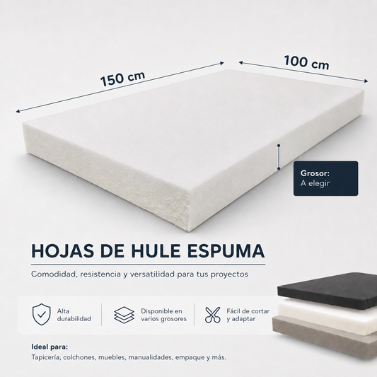 Hule Espuma | Dureza Normal | 150 x 100 cm