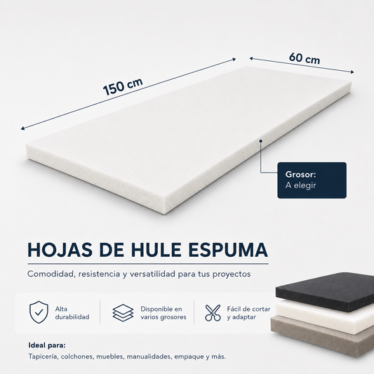 Media Hoja Hule Espuma | Dureza Firme | 150 x 60cm
